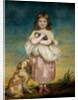 A Little Girl Nursing a Kitten by James Northcote