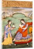 Lady with a companion. India, Mughal period, early 17th century by Unknown