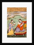 Lady with a companion. India, Mughal period, early 17th century by Unknown
