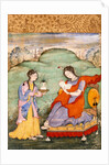 Lady with a companion. India, Mughal period, early 17th century by Unknown