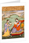Lady with a companion. India, Mughal period, early 17th century by Unknown