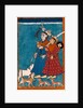 Shiva and the goddess Devi with attendant animals by Unknown