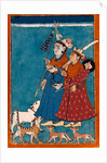 Shiva and the goddess Devi with attendant animals by Unknown