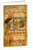 Queen holding audience in a tent by Unknown
