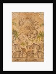 The mythical bird Smurgh, grasping elephants in its claws. India, mid-17th century by Unknown