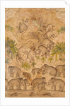The mythical bird Smurgh, grasping elephants in its claws. India, mid-17th century by Unknown