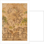 The mythical bird Smurgh, grasping elephants in its claws. India, mid-17th century by Unknown