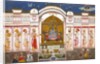 Ruler and his attendants worshipping an image of Krishna by Unknown