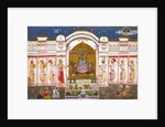 Ruler and his attendants worshipping an image of Krishna by Unknown
