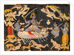 Goddess Kali with attendants and corpses by Unknown