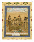 Lady attended by three maids by Anonymous