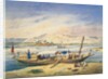 Kanja on the Nile at Luxor by Achille-Constant-Theodore-Emile Prisse d'Avennes