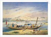 Kanja on the Nile at Luxor by Achille-Constant-Theodore-Emile Prisse d'Avennes