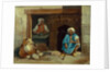 An Egyptian Baker and his assistant at the door of a cakeshop by Achille-Constant-Theodore-Emile Prisse d'Avennes