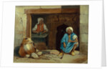 An Egyptian Baker and his assistant at the door of a cakeshop by Achille-Constant-Theodore-Emile Prisse d'Avennes