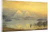 The Pyramids during the Nile flood by Henry Noel Shore