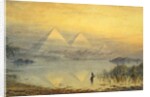 The Pyramids during the Nile flood by Henry Noel Shore