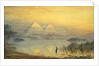 The Pyramids during the Nile flood by Henry Noel Shore