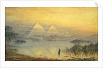 The Pyramids during the Nile flood by Henry Noel Shore