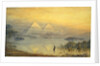 The Pyramids during the Nile flood by Henry Noel Shore