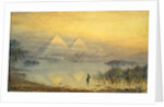 The Pyramids during the Nile flood by Henry Noel Shore