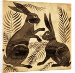 Two Rabbits or Hares by William Frend De Morgan