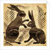 Two Rabbits or Hares by William Frend De Morgan