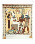 Seti I being conducted by Horus into the presence of Osiris. Luxor, Egypt, 19th century by Giovanni Battista Belzoni