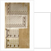 Sample from the pattern book Fancy Vestings and Handkerchief Goods by Anonymous