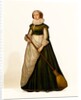 Dummy board figure of a housemaid holding a broom. Kent, England, c.1630. by Unknown