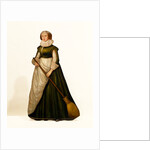 Dummy board figure of a housemaid holding a broom. Kent, England, c.1630. by Unknown