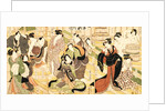 Scene of Women at a Bathhouse from the Kabuki's play Yamato Meisho Senbonzakura by Utagawa Kunisada