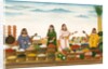 Women selling fruit, vegetables, grains and spices in a bazaar by Shiva Dayal Lal
