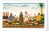 Women selling fruit, vegetables, grains and spices in a bazaar by Shiva Dayal Lal