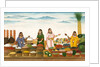Women selling fruit, vegetables, grains and spices in a bazaar by Shiva Dayal Lal
