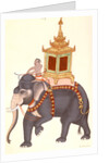 The King's elephant, Company Painting by Unknown