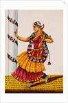 Dancing girl with rose-garland by Unknown