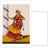 Dancing girl with rose-garland by Unknown