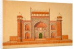 Elevation of the entrance gateway to the garden court of the Taj Mahal by Unknown