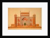 Elevation of the entrance gateway to the garden court of the Taj Mahal by Unknown