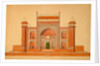 Elevation of the entrance gateway to the garden court of the Taj Mahal by Unknown