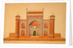 Elevation of the entrance gateway to the garden court of the Taj Mahal by Unknown