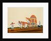 Bullock cart with domed canopy and purdah curtains by Unknown