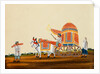 Bullock cart with domed canopy and purdah curtains by Unknown