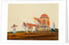 Bullock cart with domed canopy and purdah curtains by Unknown