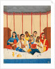 A party of seven female musicians seated under a canopy by Shiva Lal