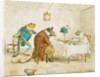 Frog, Rat and Mouse at Table by Randolf Caldecott