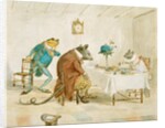 Frog, Rat and Mouse at Table by Randolf Caldecott
