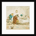 Frog, Rat and Mouse at Table by Randolf Caldecott