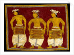 Three drummers. Sri Lanka, 18th century by Unknown